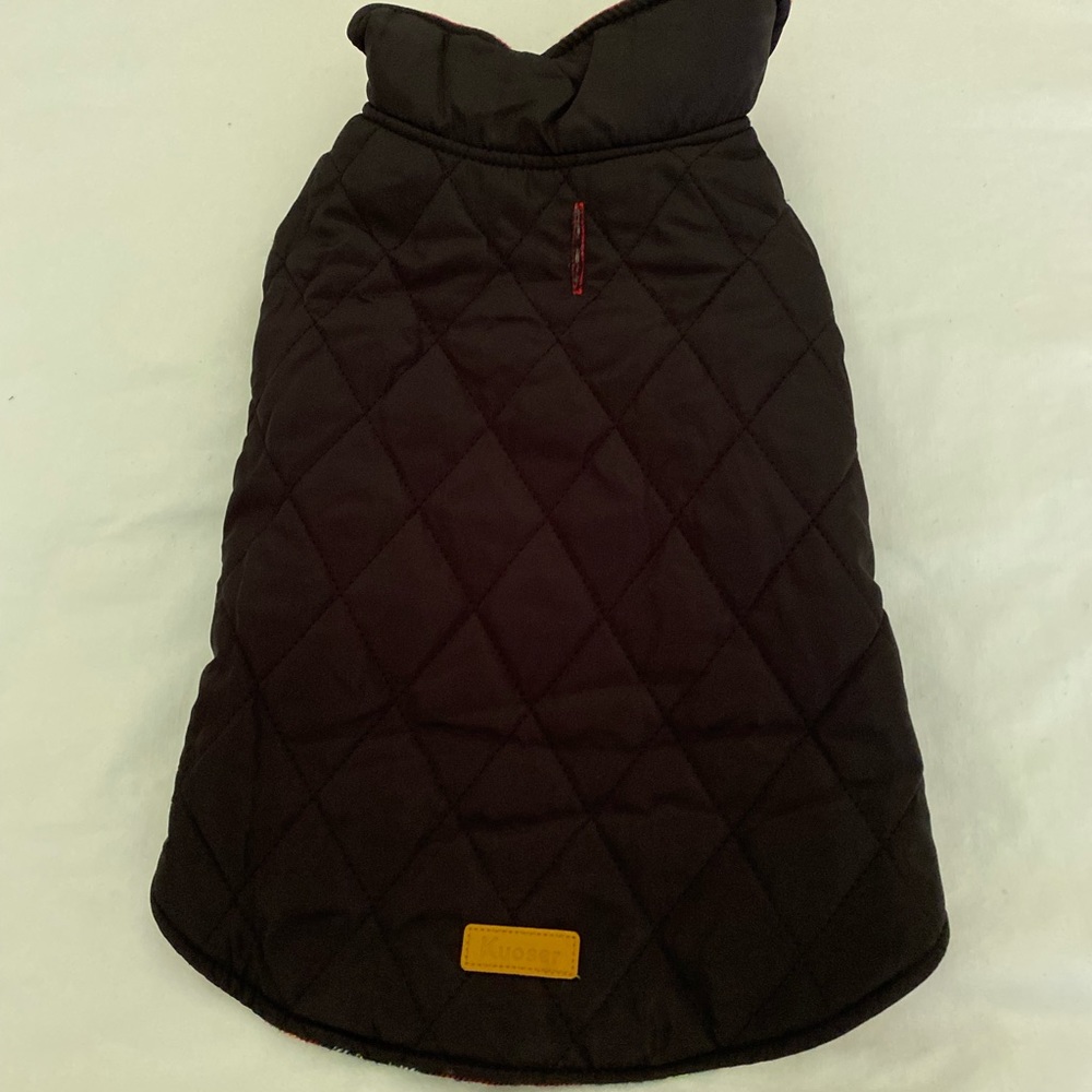 Kuoser reversible plaid and black dog jacket size M - Picture 7 of 10